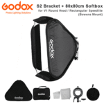 سافت باکس اسپیدلایت گودکس Godox S2 Speedlight Bracket With 80x80cm Softbox