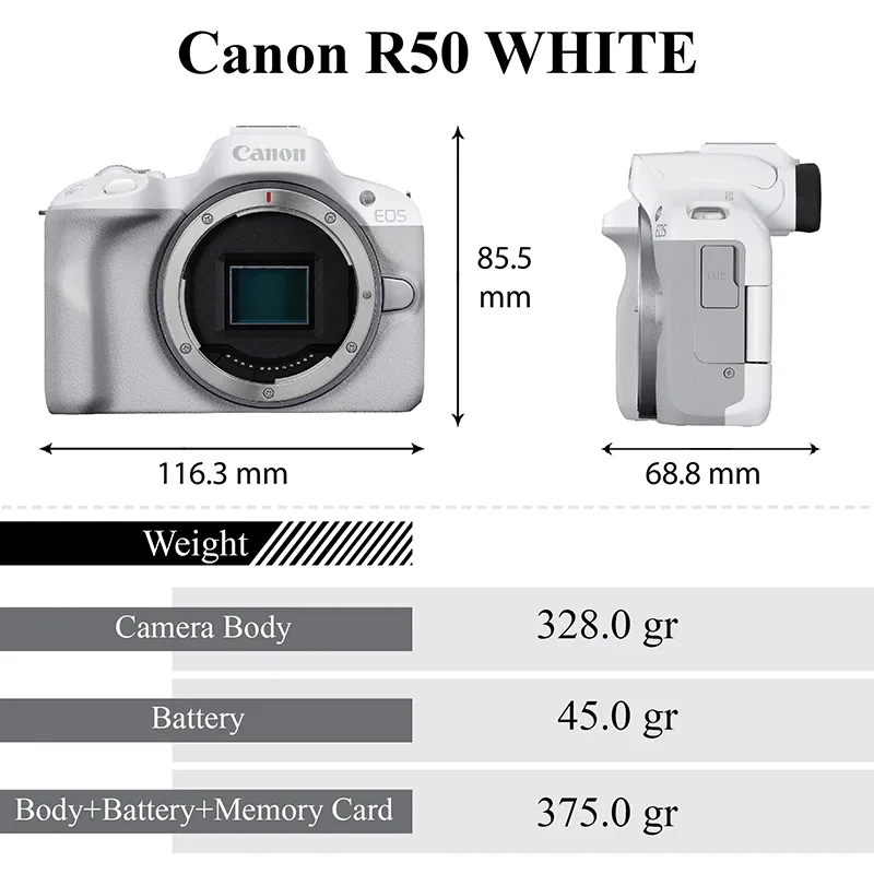 Canon EOS R50 White